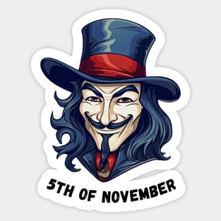 Remember Remember The 5th Of November | Guy Fawkes Night Sticker